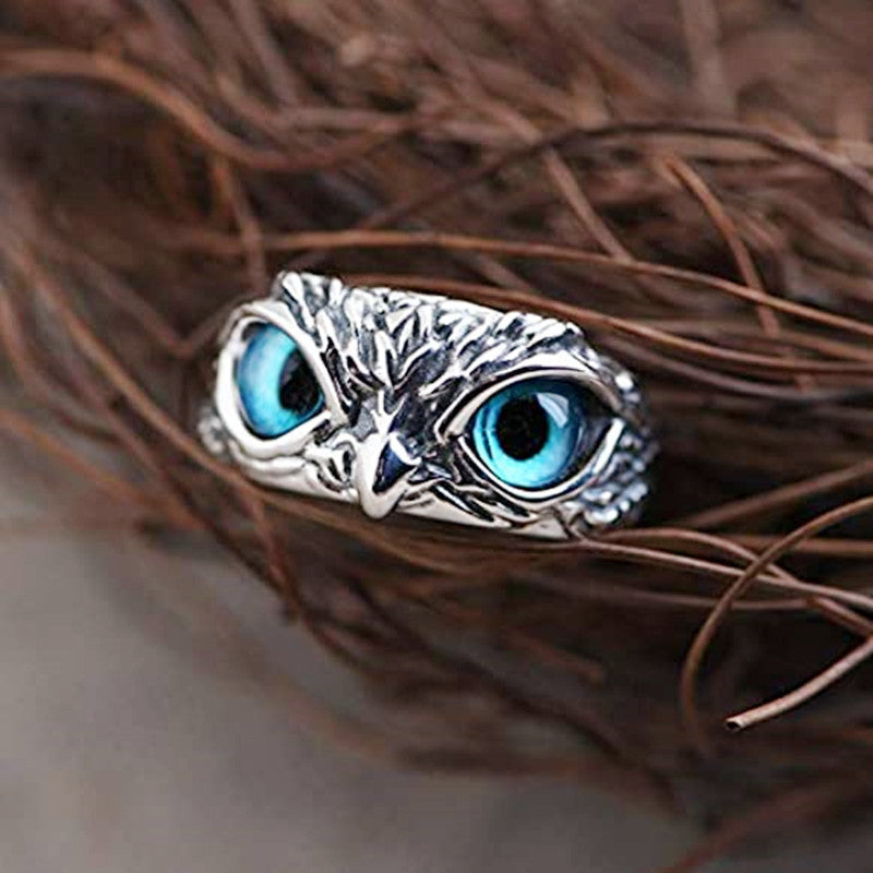 6 Set - Retro evil eye owl ring (Unit price 14)