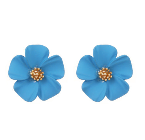 6 Pairs - New Style Fresh Flower Ear Studs (Mix Color) (1 Pair Price - 28)