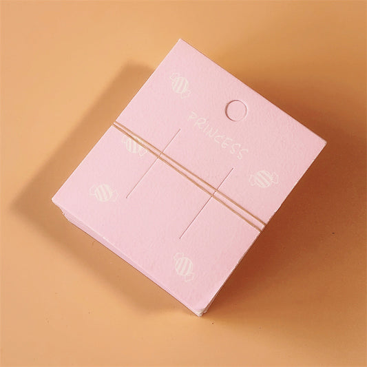 Pink 7*8 cm colored cardstock for adults and children - packaging material with OPP bag (Pack of 100)
