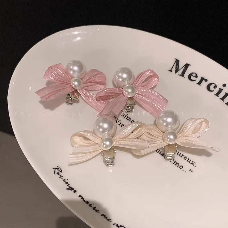 10 Pc - Pearl bow hairpin opp packing (1 Pc Price - 8)