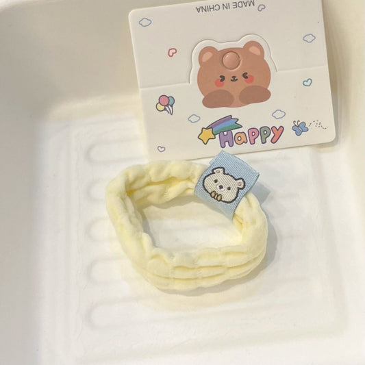 20 Pc - Cute Milk Blue Bear Towel Ring Hair Rope (Unit Price - 4)