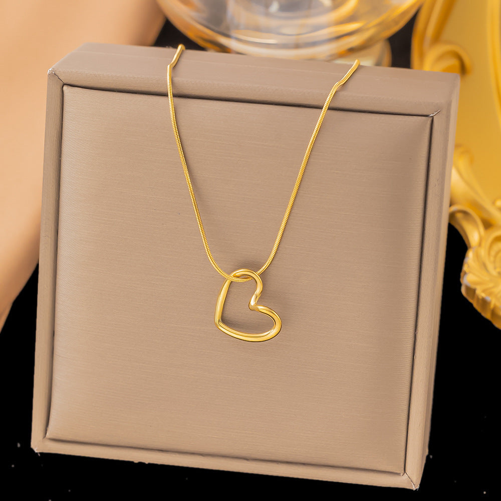 3 Set - Anti Tarnish Twisted love earrings and necklace set gold (1 Set Price - 109)
