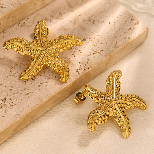 3 Pairs - Anti tarnish Starfish earrings (1 Pair Price - 44)