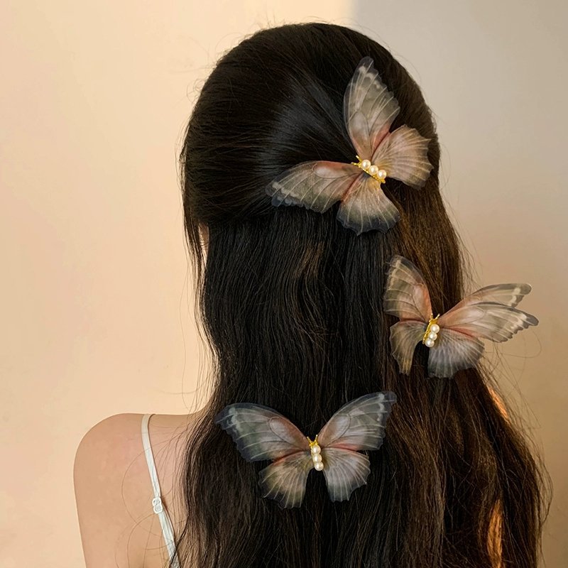 6 Pc - Sweet Super fairy butterfly hairpin opp packing (1 Pc Price - 12)