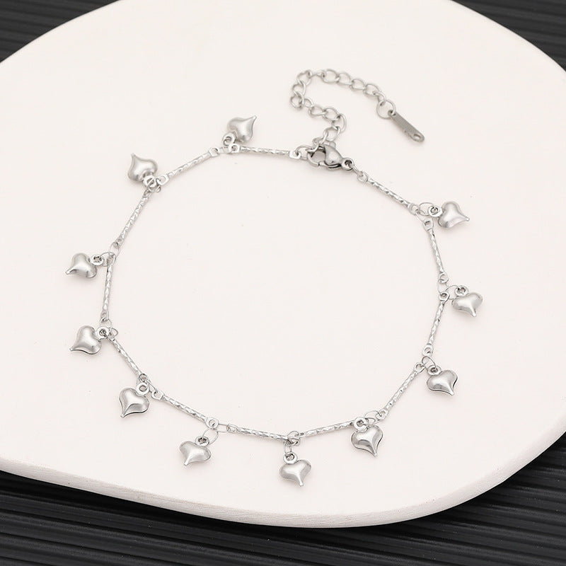 3 Pc - Anti Tarnish Small Hearts Bracelet (Unit Price - 77)