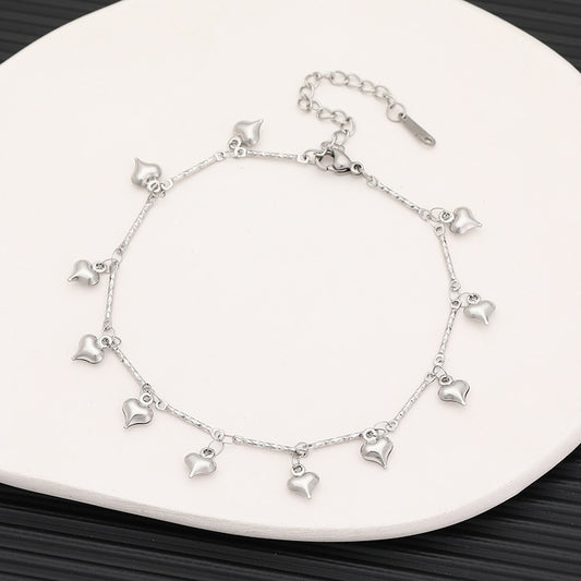 3 Pc - Anti Tarnish Small Hearts Bracelet (Unit Price - 77)