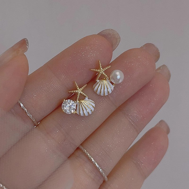 6 Pairs - Starfish, Dreamy Sea Creative Earrings (Mix Color) (1 Pair Price - 23)