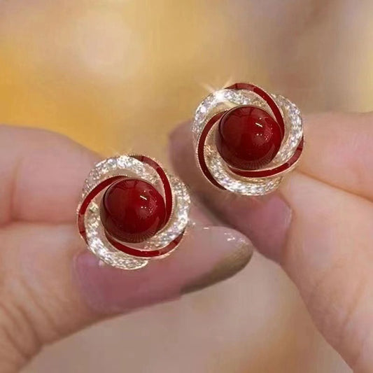 6 Pairs - Colored Pearl French Fashion Earrings (Mix Color) (1 Pair Price - 25)