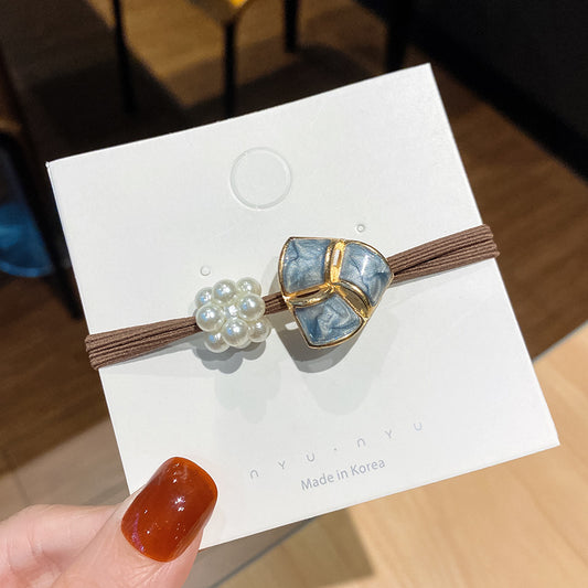 6 Pc - New pearl rubberband - Blue (1 Pc Price - 6)