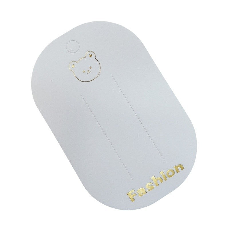 7.5 x 11.5 cm Gold lettering, fashion, Large Bear cardstock DIY packaging materials with OPP bag(Pack of 100)