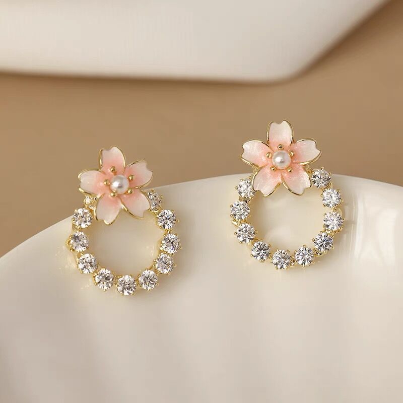 6 Set - Japanese cherry blossom earrings (1 Set price - 31)