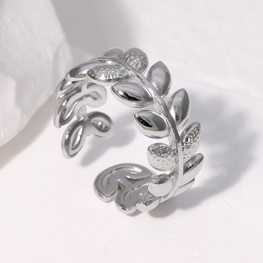 3 Pc - Anti Tarnish Wheat ear ring silver (1 Pc Price - 39)