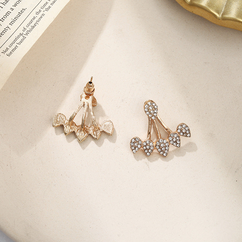 6 Set - Hollow full diamond earrings (Unit price 31)