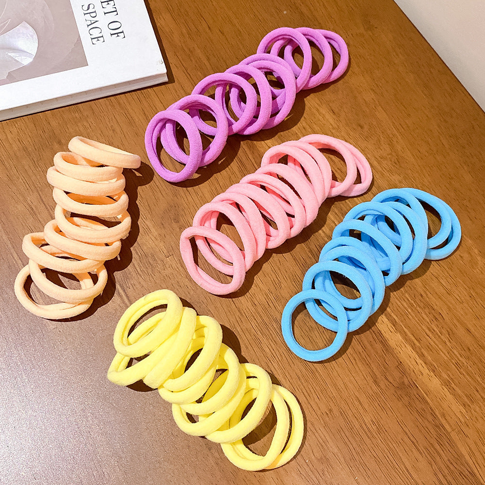 50 Pc - 4.5cm Medium Towel Ring Hair Tie - Spring Series (in OPP bag) (Unit Price 1)