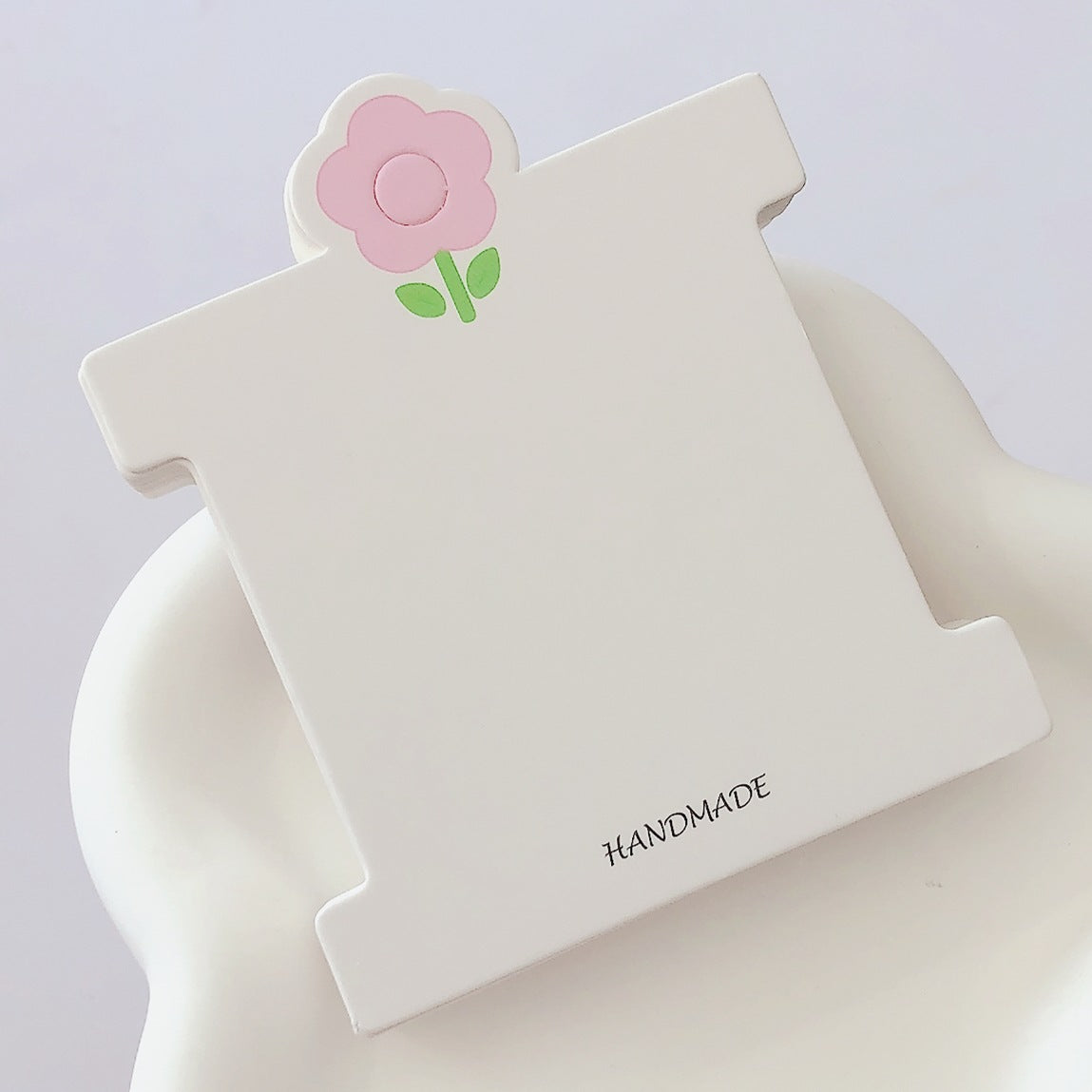 8.5*10 cm white cardstock ~ Adult hair tie, small flower sweet cardstock tag, hair accessory packaging material with OPP bag (Pack of 100)