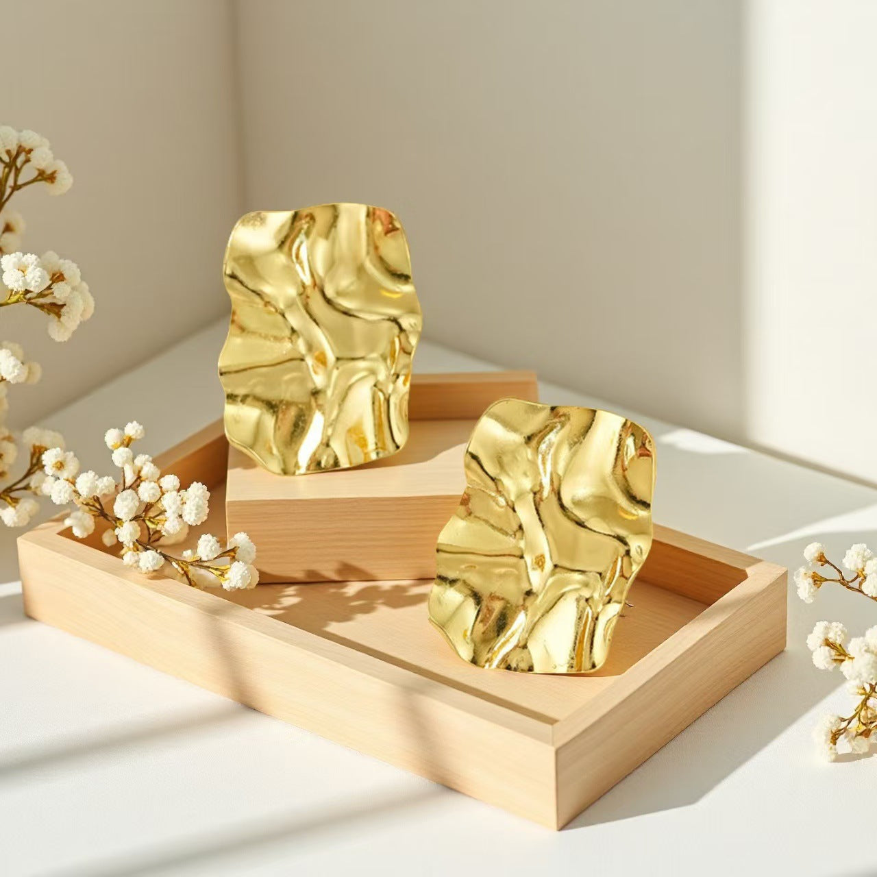 3 Pairs - Anti tarnish trendy stud earrings (1 Pair Price - 44)