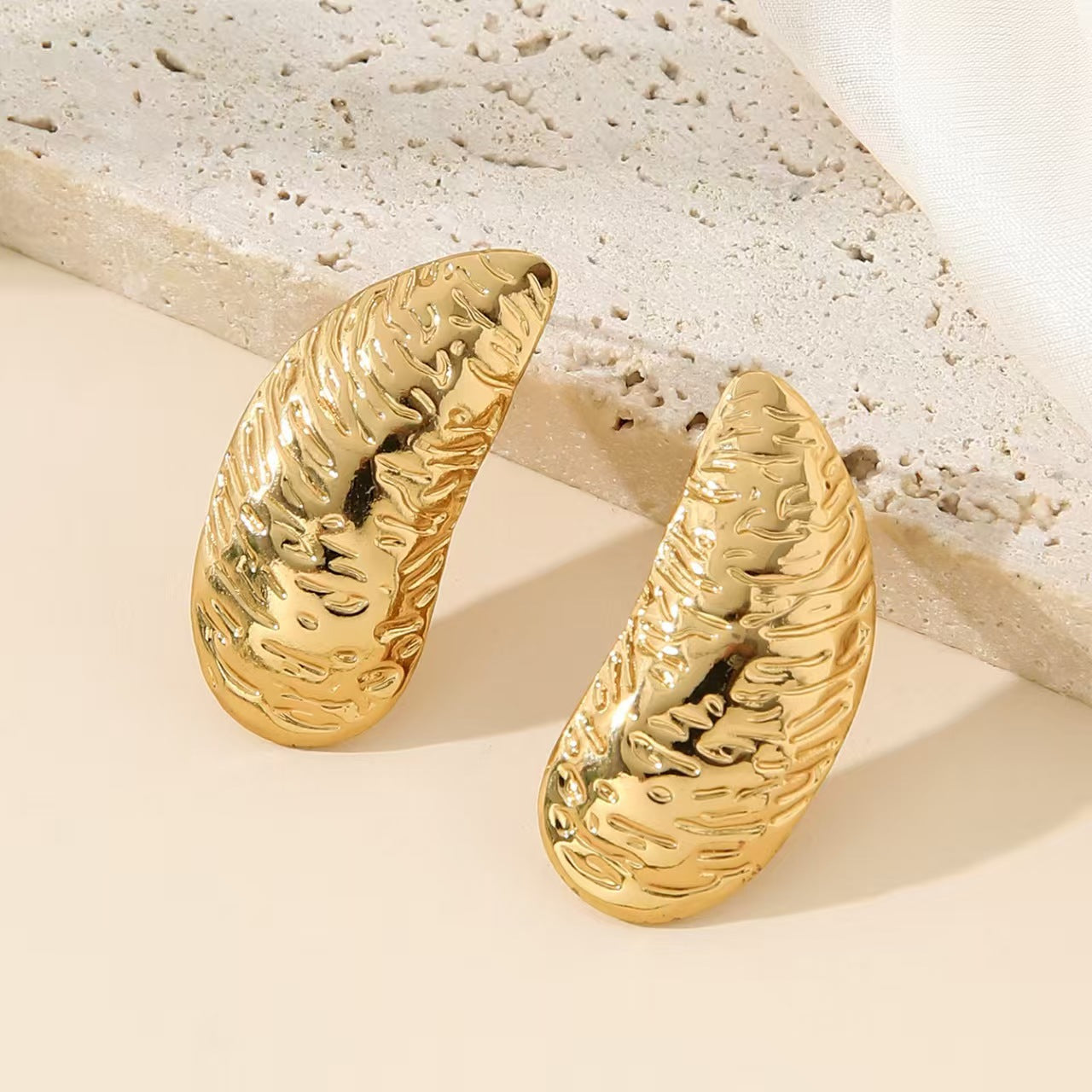 3 Pairs - Anti tarnish new geometric earrings (1 Pair Price - 44)