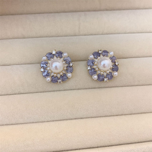 6 Set - Retro purple crystal earrings (Unit price 28)
