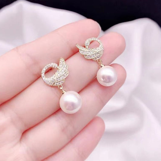 6 Set - Swan pearl earrings (Unit price 31)