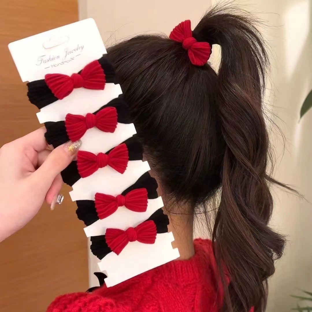 6 Set - Thickened and High-Elastic Hair Band Hair Rope (10 Pc Set) (Mix Color opp packing) (1 Set Price - 21)