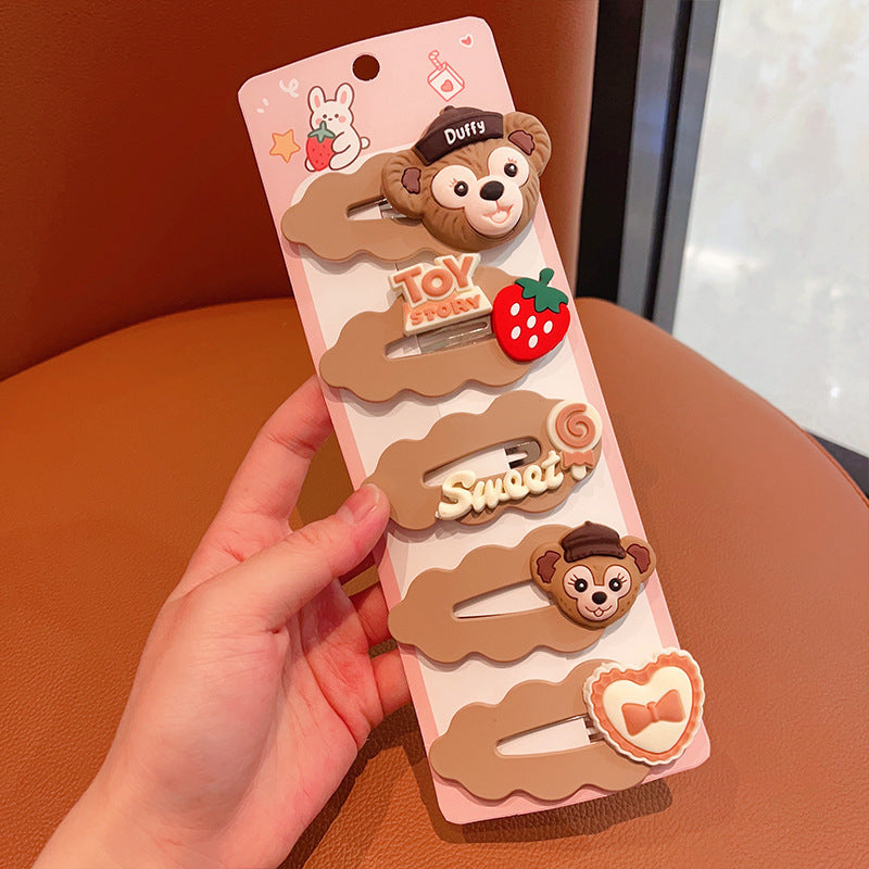 6 Set - Five Piece Children's Cartoon Hairpin (Mix Color Card Packing) (Unit Price 35)