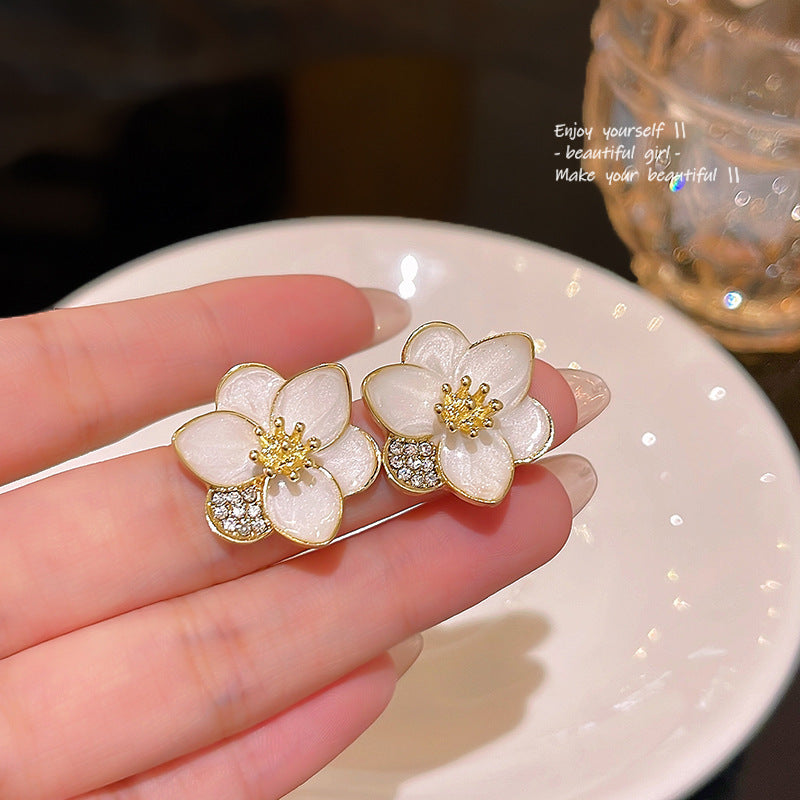 6 Pairs - Chanel Style Petal Earrings (Mix Color) (1 Pair Price - 26)