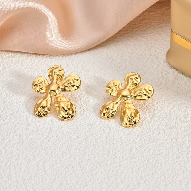 3 Pairs - Anti tarnish flower earrings (1 Pair Price - 44)