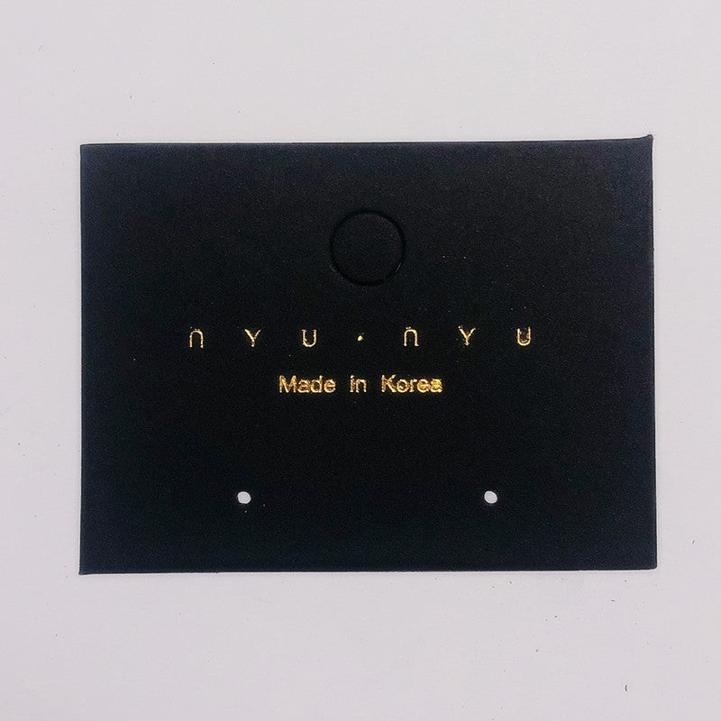 6*8 cm Black Earring Cardboard, Earring Studs, Earring Cards, Hang Tags, Packaging with OPP bag (pack of 100)