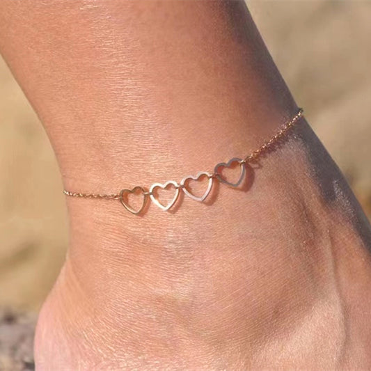 12 Pc -  Four Hearts Anklet (Unit Price - 23)