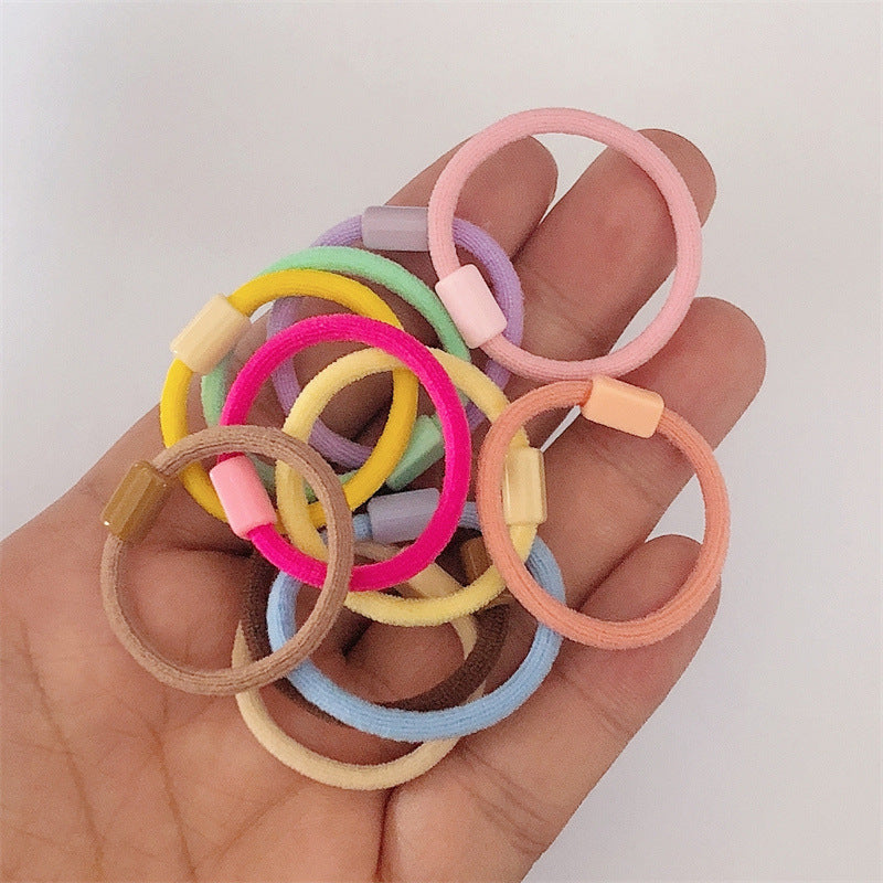 10 Pc - Children's hair ties - cute and simple, baby hairbands (Mix color)