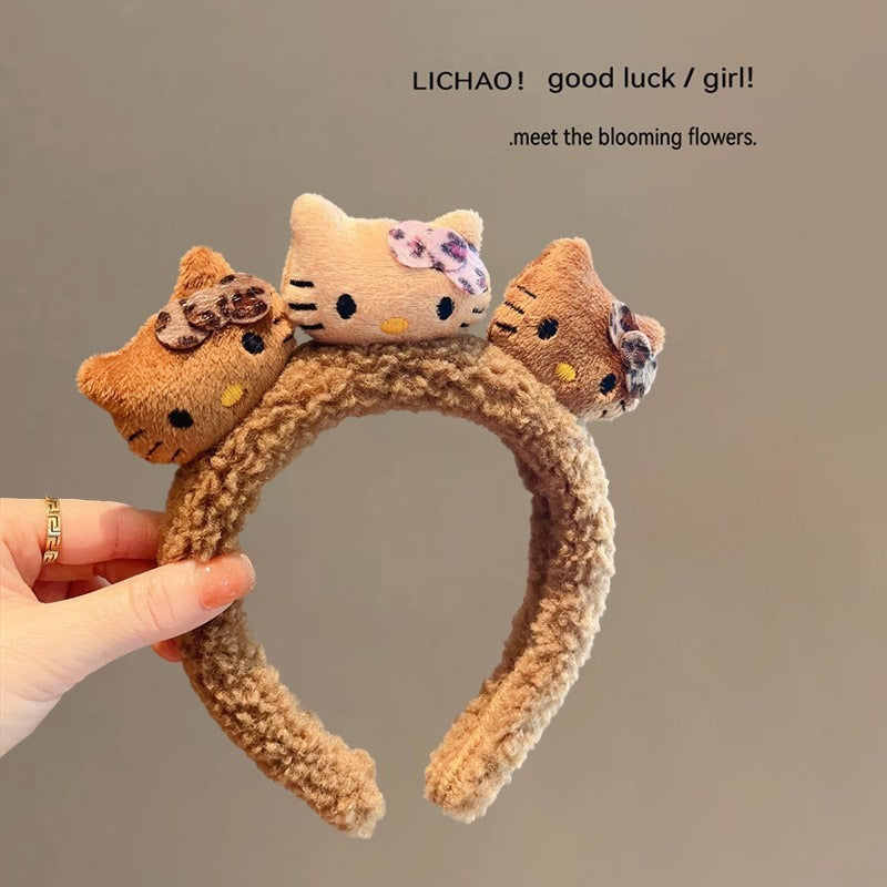 3 Pc - New Autumn and Winter Cartoon Pressed Hair Band Hair Clamp (Mix Color) (1 Pc Price - 48)