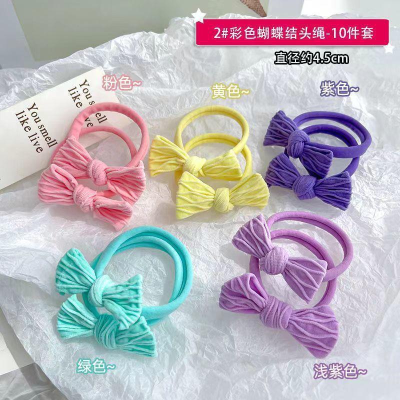3 Set -Bow light color rubber band (Set of 10) (1 Set Price - 33)