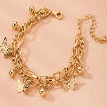 6 Set - Butterfly bracelet -Golden (Unit price 28)