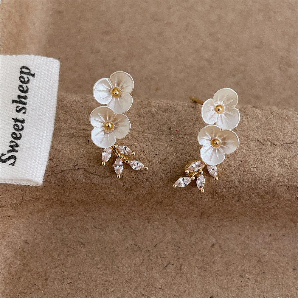 6 Pairs - Plum Blossom Branch and Leaf Earrings (1 Pair Price - 23)