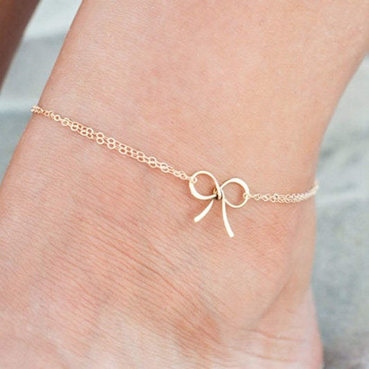 12 Pc - Alloy Bow Anklet (Unit Price - 19)