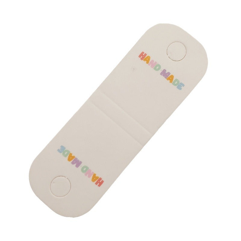 3*9 cm folded cardstock ~ Handmade adult and children's hair tie cardstock white hair accessory DIY packaging (Pak of 100)