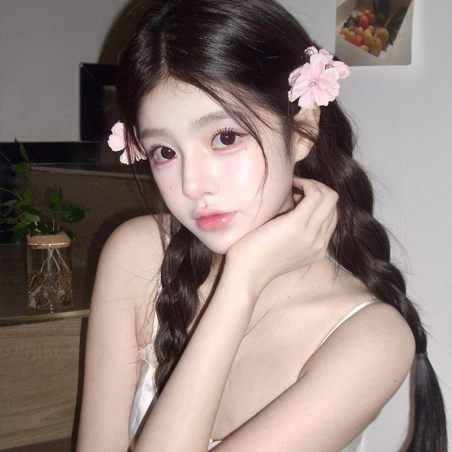 6 Pc  - Super Fairy and Sweet Atmosphere Flower Clip opp packing (1 Pc Price - 16)