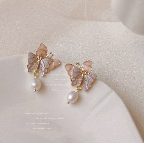 6 Pairs - Purple Fantasy Butterfly Retro Earrings (1 Pair Price - 34)