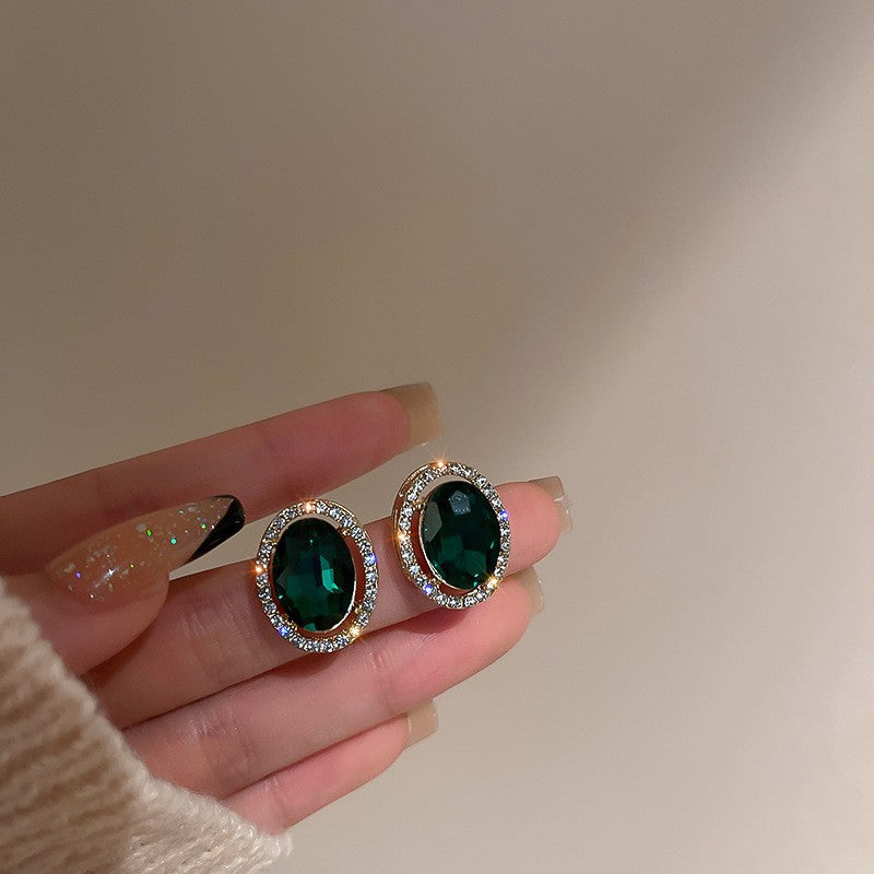 6 Pairs - New Trendy Minimalist Emerald Earrings (1 Pair Price - 30)