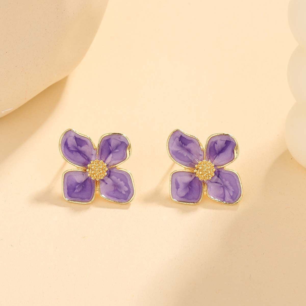 6 Pairs - Trendy and Personalized Four-Leaf Clover Oil Drop Earrings (Mix Color) (1 Pair Price - 21)