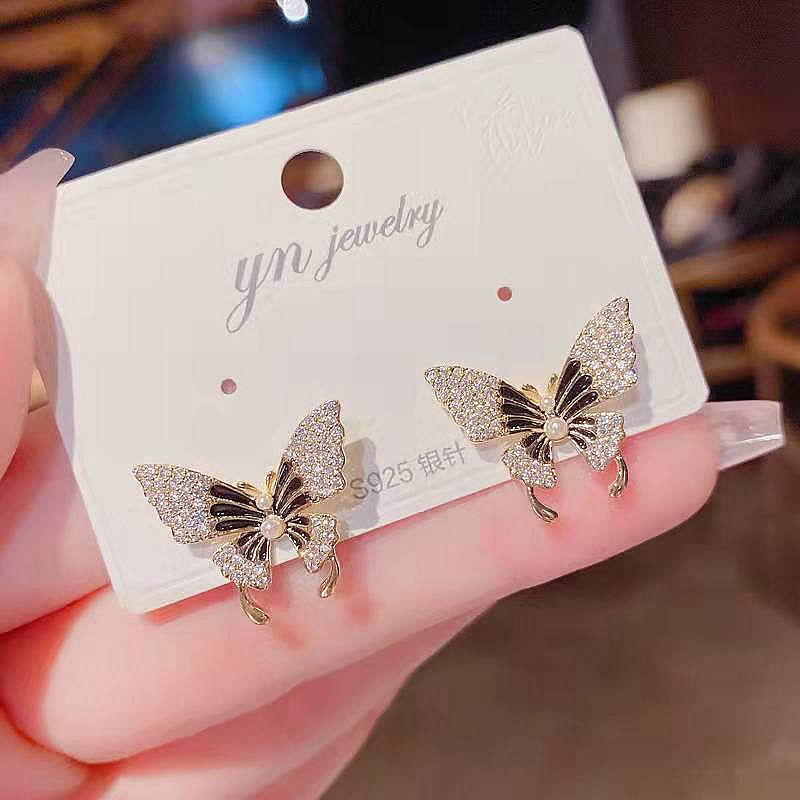 6 Set - Zircon butterfly earrings (Unit price 31)