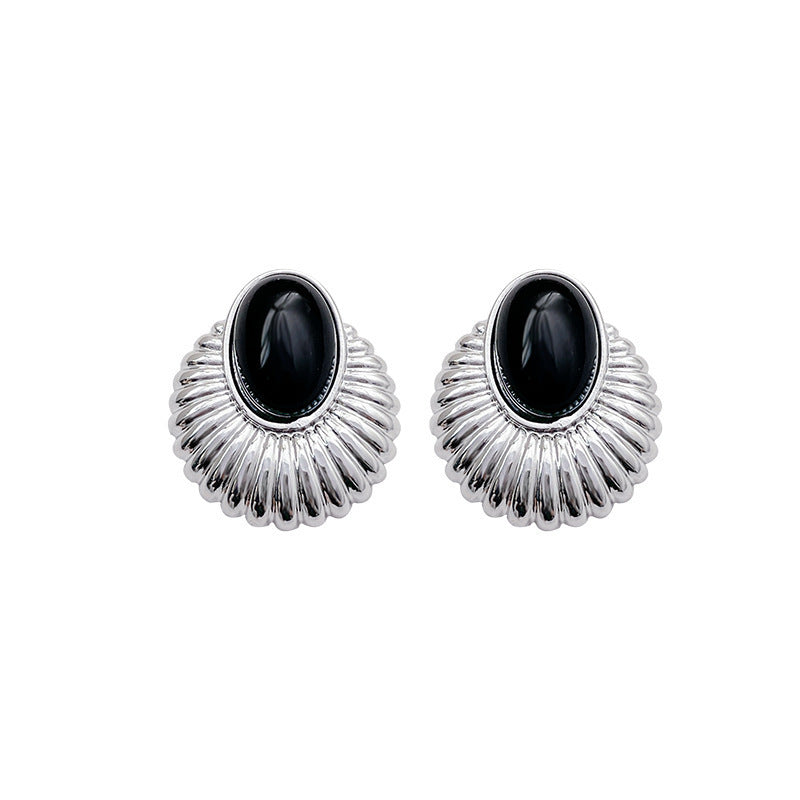6 Pairs - Minimalist Stud Earrings - Silver (1 Pair Price - 27)