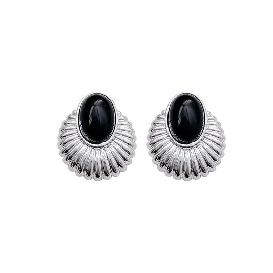 6 Pairs - Minimalist Stud Earrings - Silver (1 Pair Price - 27)