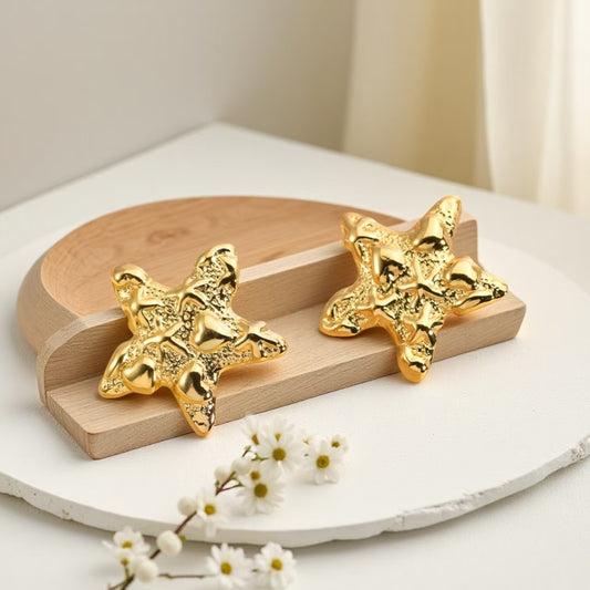 3 Pairs - Anti tarnish new star earrings (1 Pair Price - 44)