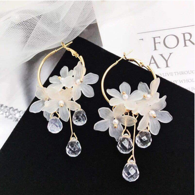 6 Pairs - Micro-inlaid zircon flower leaf earrings (1 Pair Price - 41)