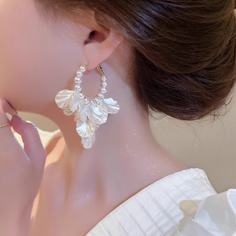 6 Pairs - Super Fairy French Vacation Style Petal Earrings (1 Pair Price - 43)