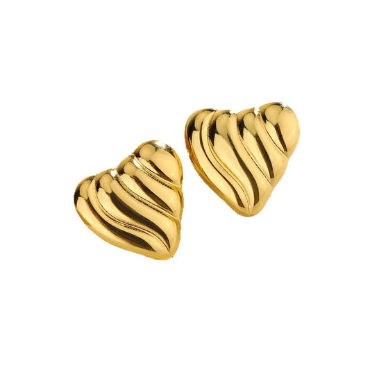 3 Set - Anti Tarnish Heart Shaped Earring  (Unit Price - 51)