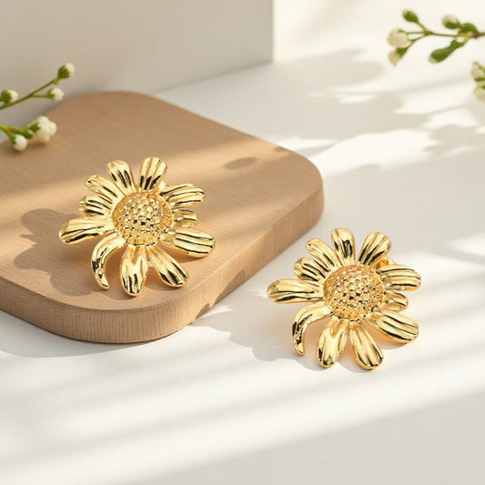 3 Pairs - Anti tarnish sunflower earrings (1 Pair Price - 44)