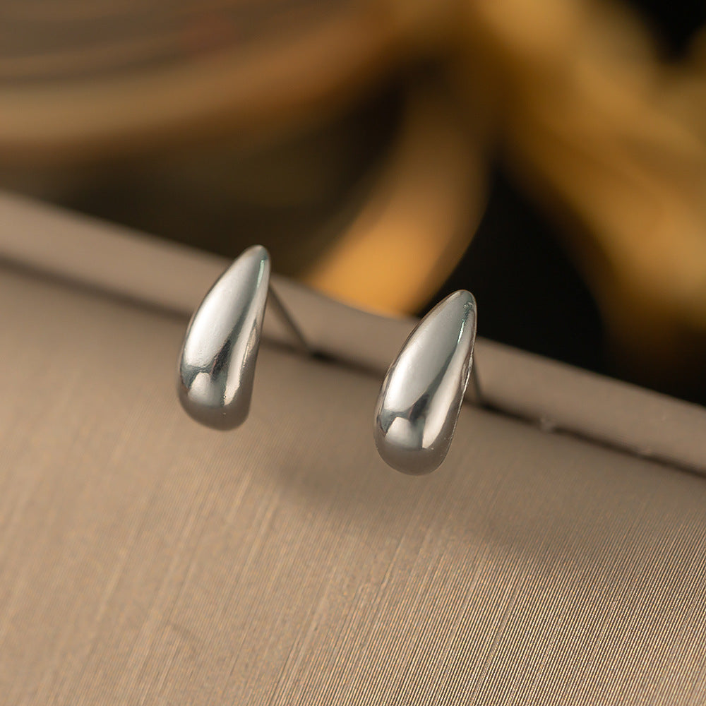 3 Pairs - Anti Tarnish Water drop earrings silver (1 Pair Price - 46)