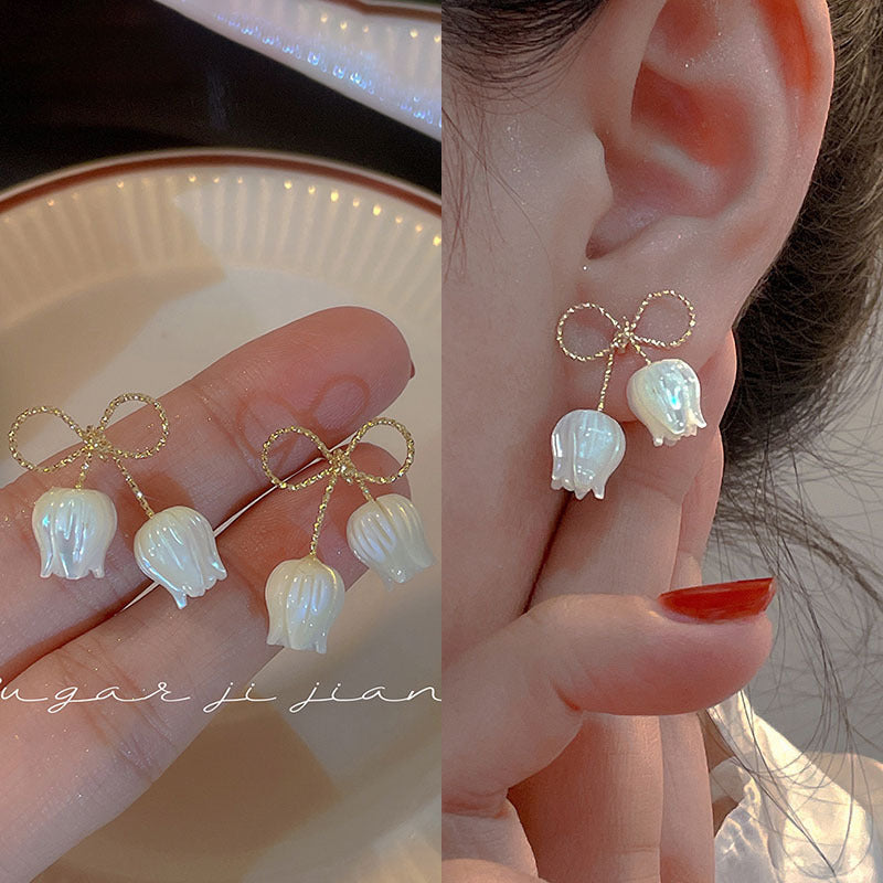 6 Set - Bow tulip earrings (Unit price 20)